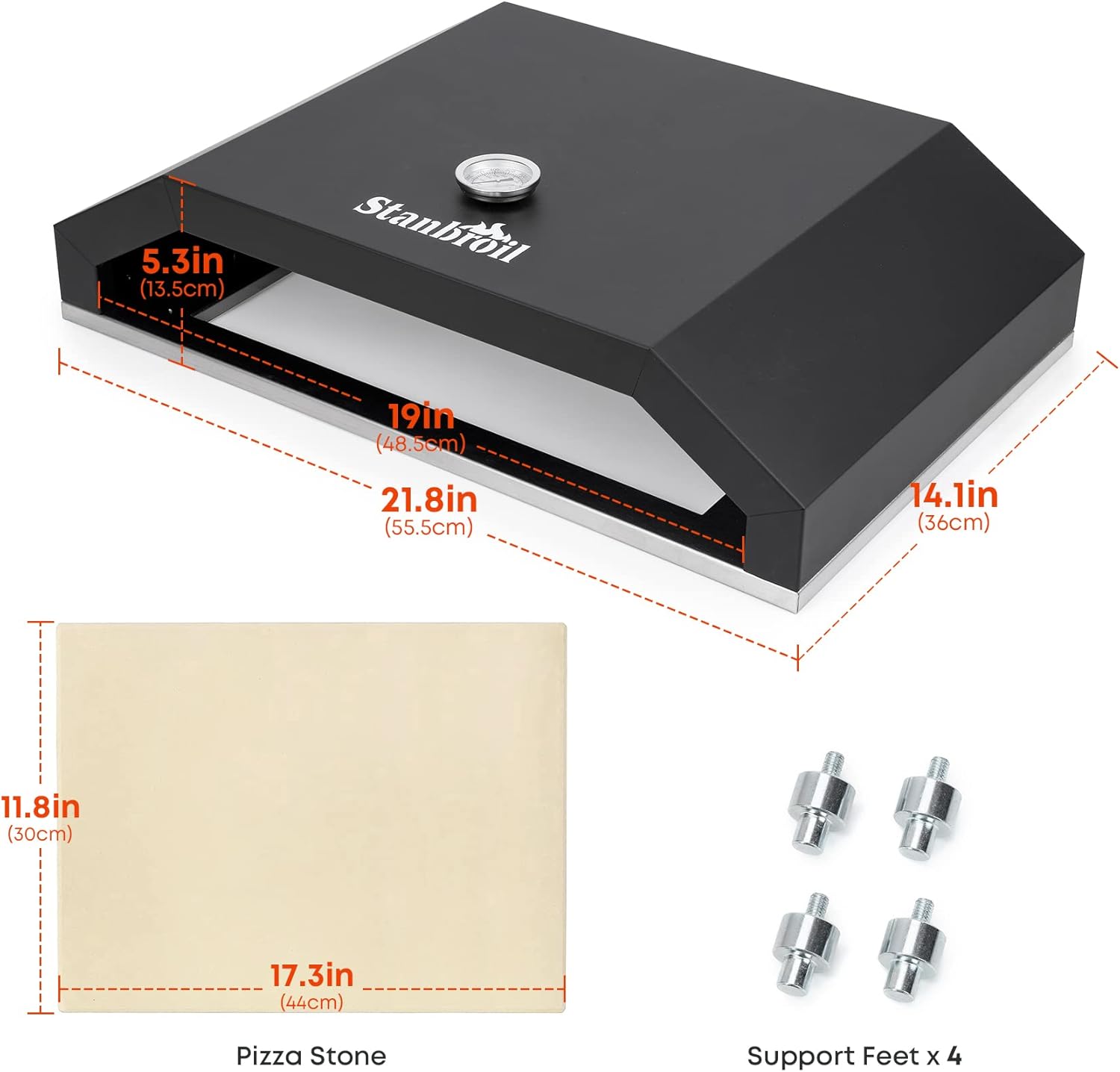 Stanbroil Outdoor Pizza Oven Pizza Maker for Blackstone 22", 28" Tabletop Griddles Cooking Station