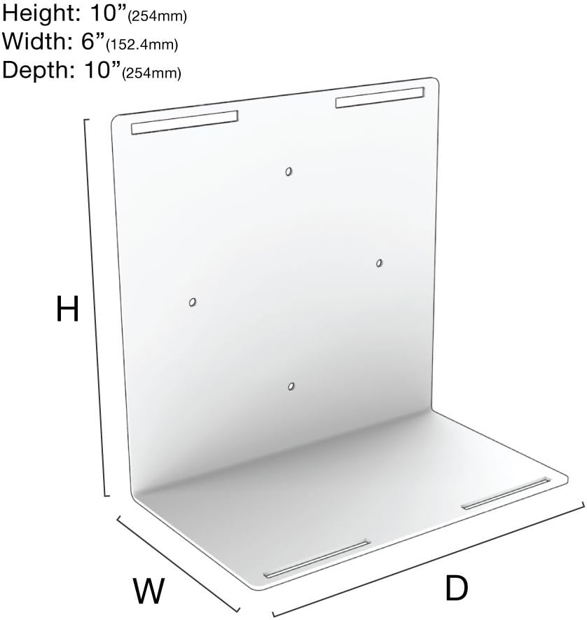 Oeveo Universal Mount 600-10H x 6W x 10D | Adjustable Computer Wall Mount, UPS Mount, or Other Electronic Device Mount | UNVM-600 Pack of 2