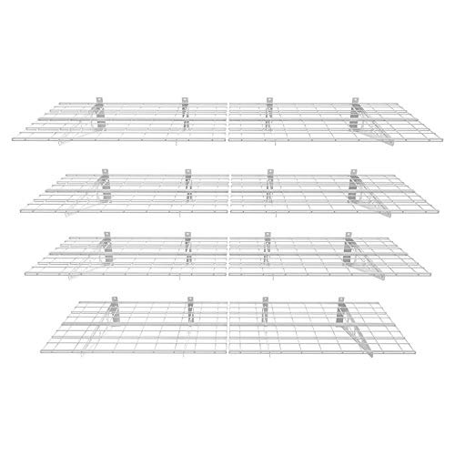 FLEXIMOUNTS 2-Pack 2x6ft Garage Shelving 24-inch-by-72-inch Wall Shelf Garage Storage Rack Floating Shelves, Black