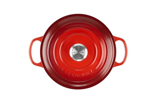 Le Creuset Enameled Cast Iron Signature Round Dutch Oven, 5.5 qt., Cerise