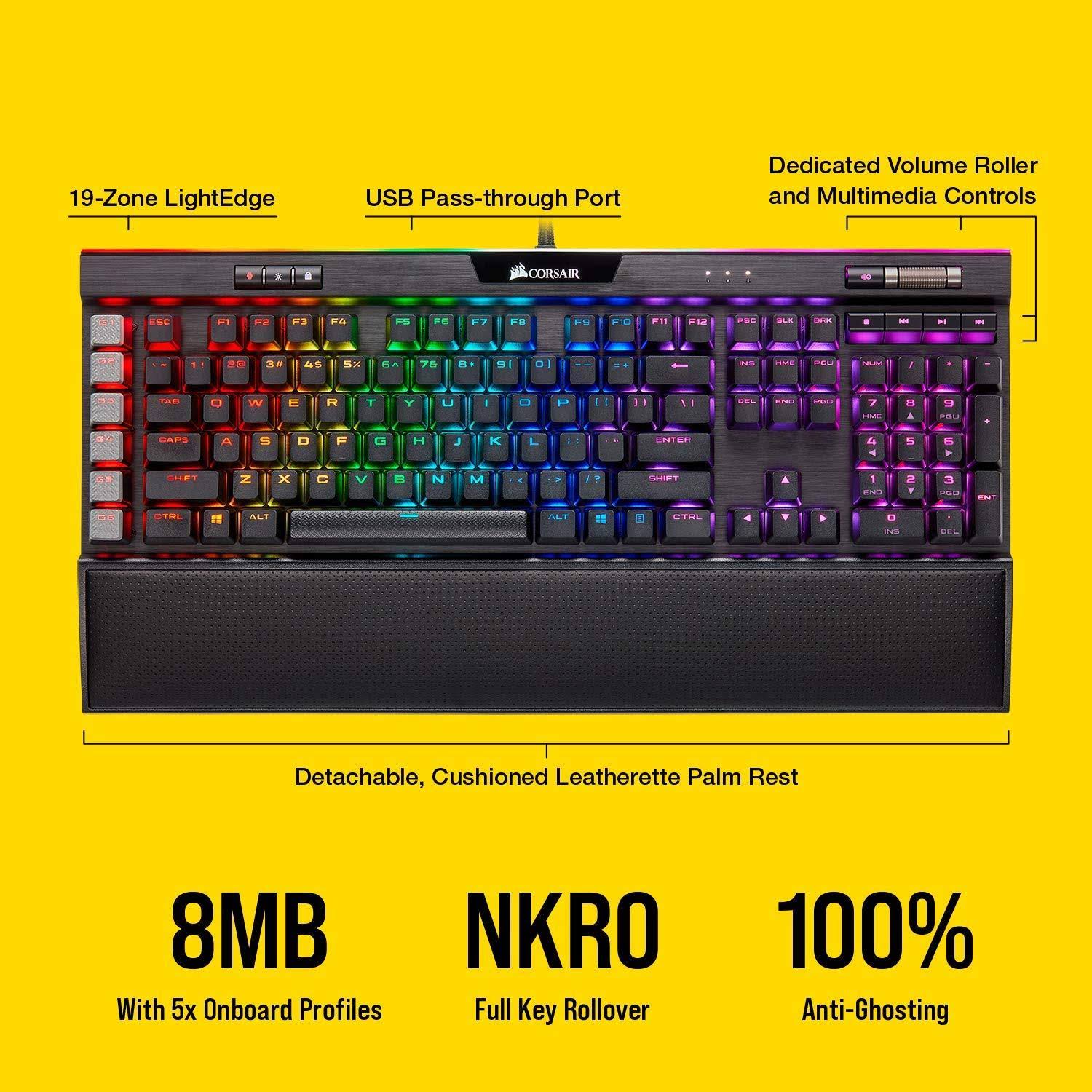 Corsair K95 RGB Platinum XT Mechanical Gaming Keyboard Cherry MX Blue