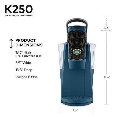 Keurig K250 Coffee Maker, Single Serve K-Cup Pod Coffee Brewer, With Strength Control, Plum Grey