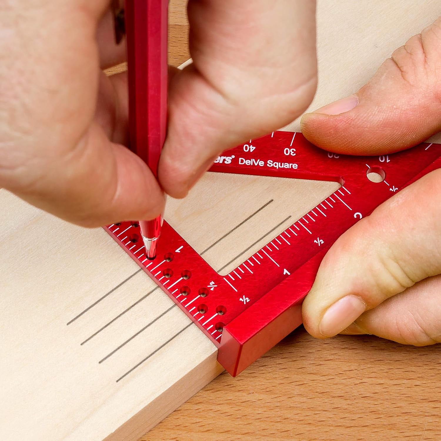 Woodpeckers Delve Square, Precision Woodworking Square Great For Furniture and Cabinet Making