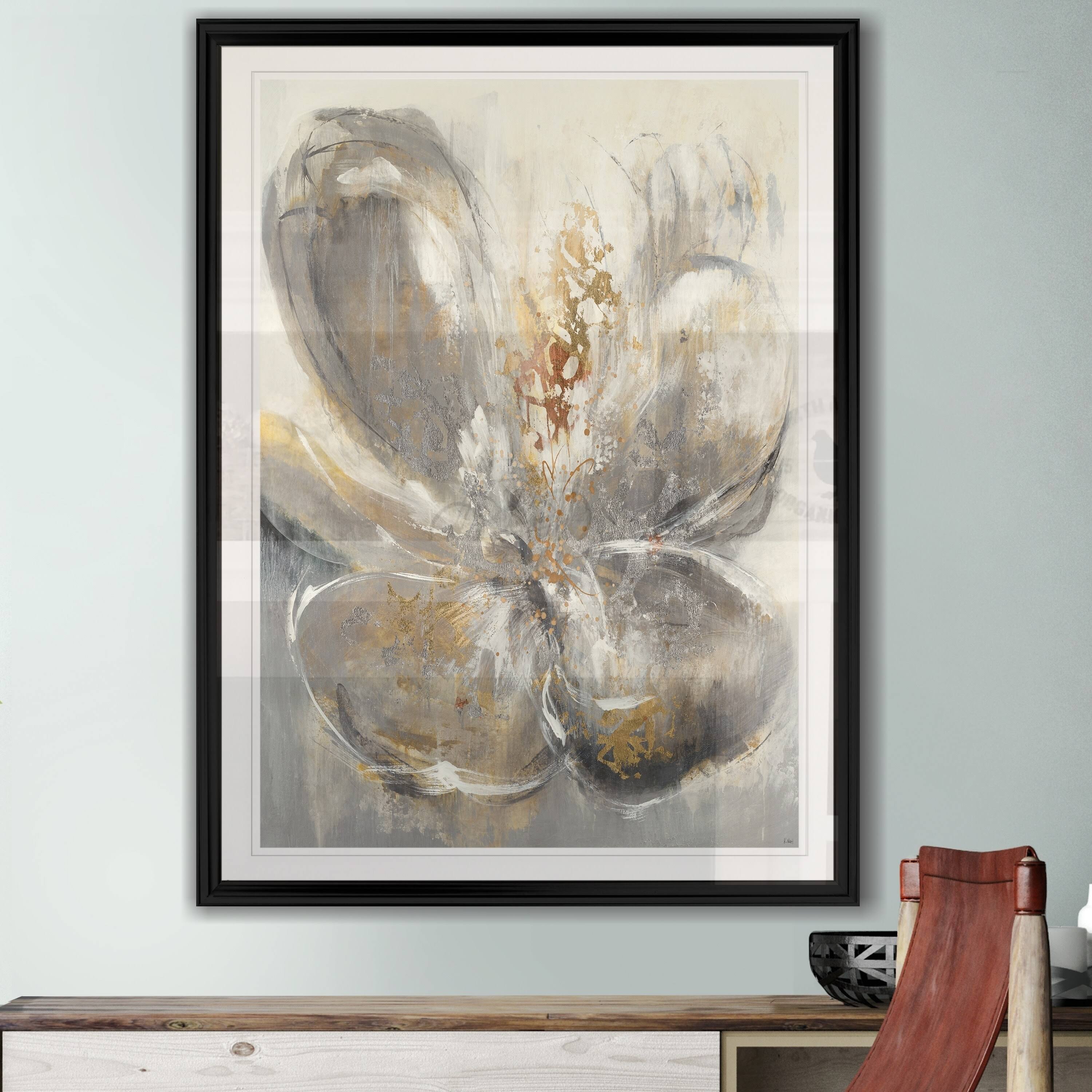 Silver Camellia -Framed Giclee Print - 22x30