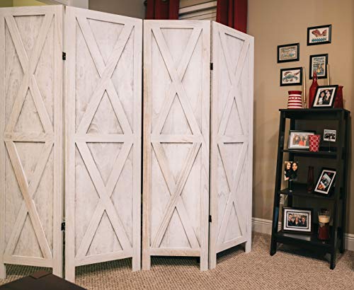 Premium Home Room Divider and Folding Privacy Screens for Partition, Wall dividers, Room Separator, Temporary Wall, Rustic Barnwood (Barnwood X)
