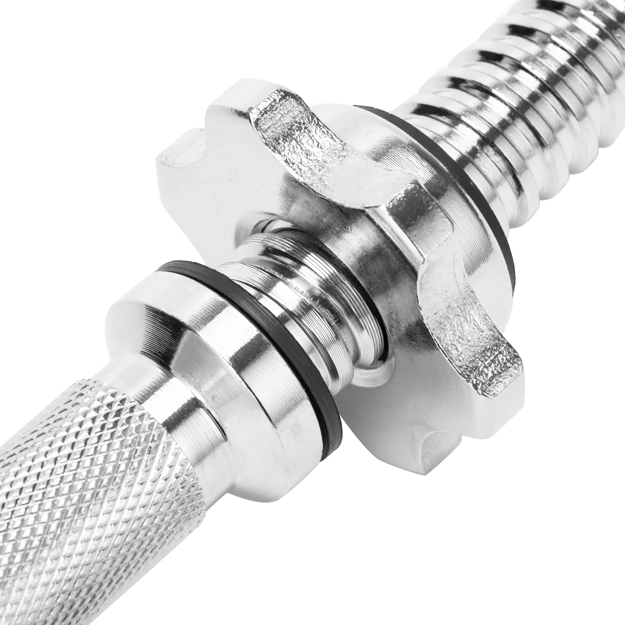 35-45CM Chrome Handles Dumbbell Bar Sports Fitness Muscles Power Exercise Weight Lifting Spinlock Collar Set