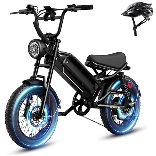 Electric Bike for Adults, 1500W 28MPH Max 55 Miles Electric Motorcycle with 48V Removable Battery, 16'' Fat Tire Full Suspension