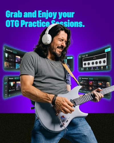 Enya Electric Guitar Inspire 39" Smart Electric Carbon Fiber Guitarra with 15W Wireless Speaker, 20 Distinct Tones, Onboard Presets, Charging Cable
