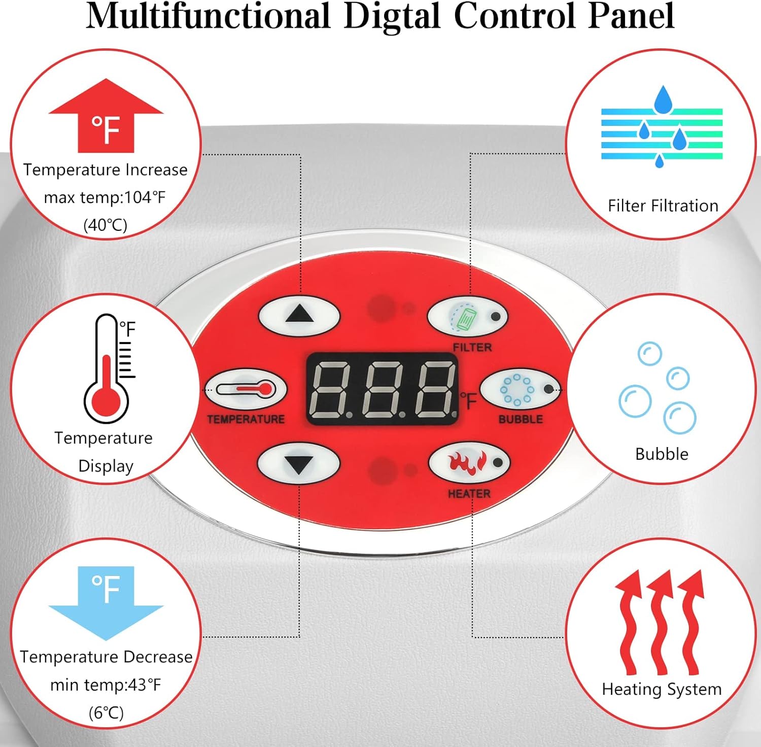 Edostory 2-3 Person Inflatable Hot Tub Spa, 75 x 47Inch Oval Portable Outdoor Hot Tub with Built-in Pump, Side Table, Bubble Jets