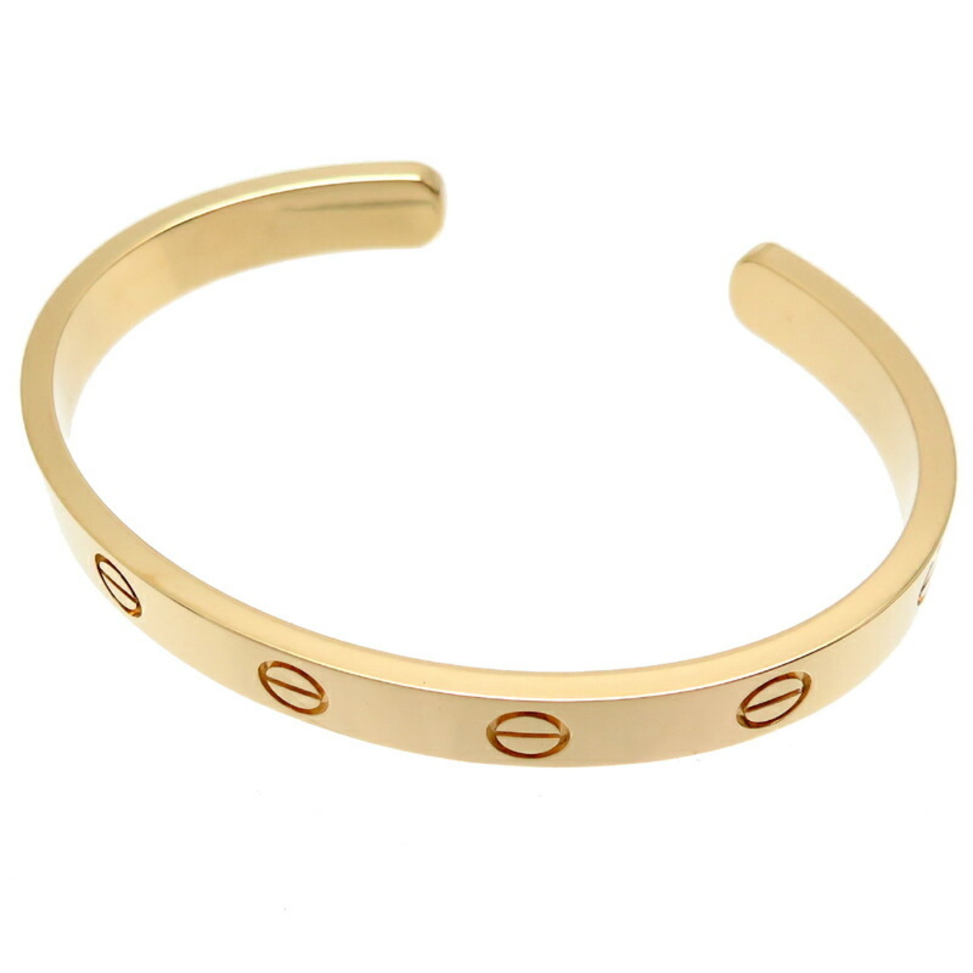 Pre-Owned Cartier 750YG Love Open Women's Bangle 750 Yellow Gold (Good)