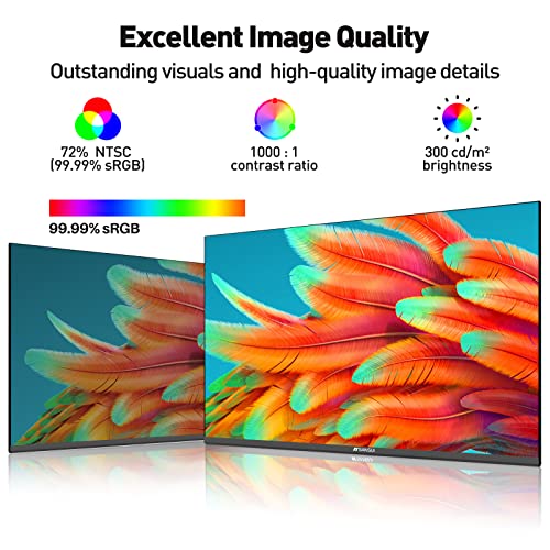 SANSUI Monitor 22 Inch IPS 75Hz FHD 1080P HDMI VGA Ports Computer Monitor Ultra-Thin Tilt Adjustable VESA Mount Compatible with Eye Comfort 178° Wide
