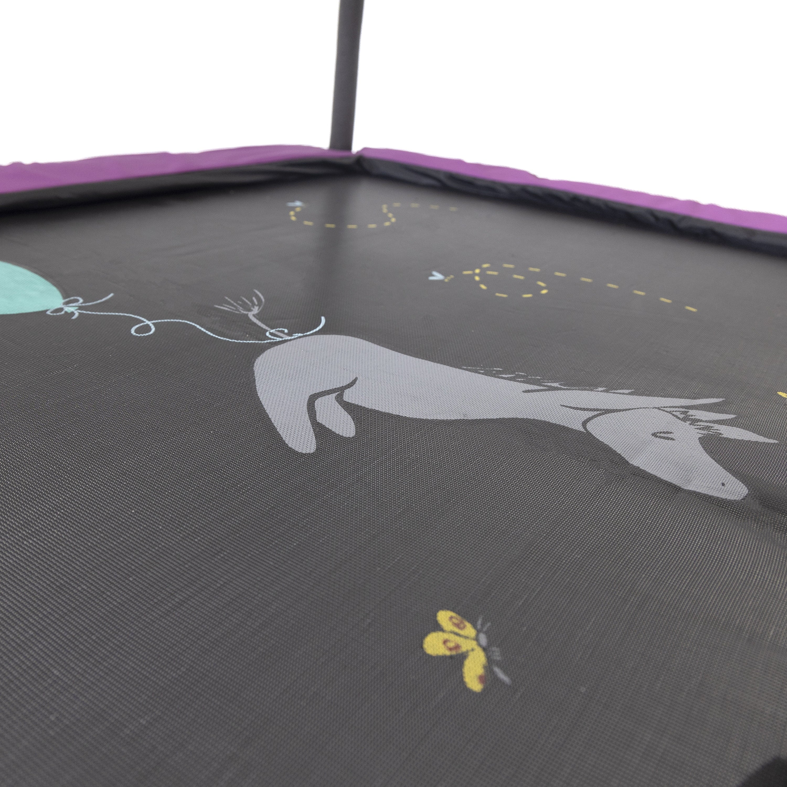 SKYWALKER TRAMPOLINES 6x4ft Indoor Mini Trampoline for Kids and Toddlers with Net Enclosure, Durable Steel Frame