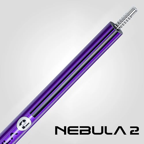 RHINO Nebula 2 Pool Cue - 100% Carbon Fiber Shaft & Composite Butt. Time Crystal Tip, Pro Taper Design, 12.4 mm,12.8 mm. 3/8-8 Joint