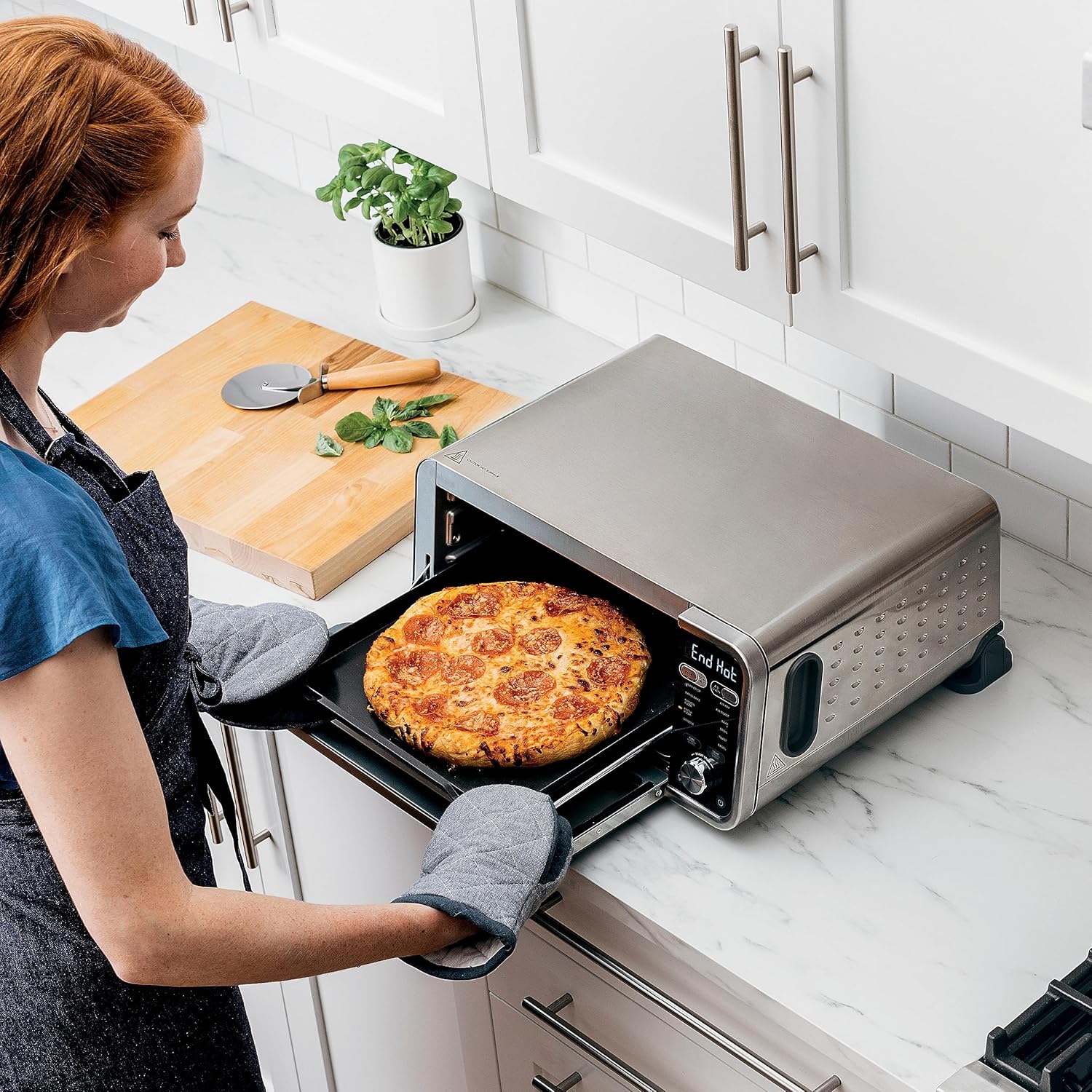 Ninja FT301 Dual Heat Air Fry Countertop 11-in-1 Convection Toaster Oven with Extended Height, XL Capacity