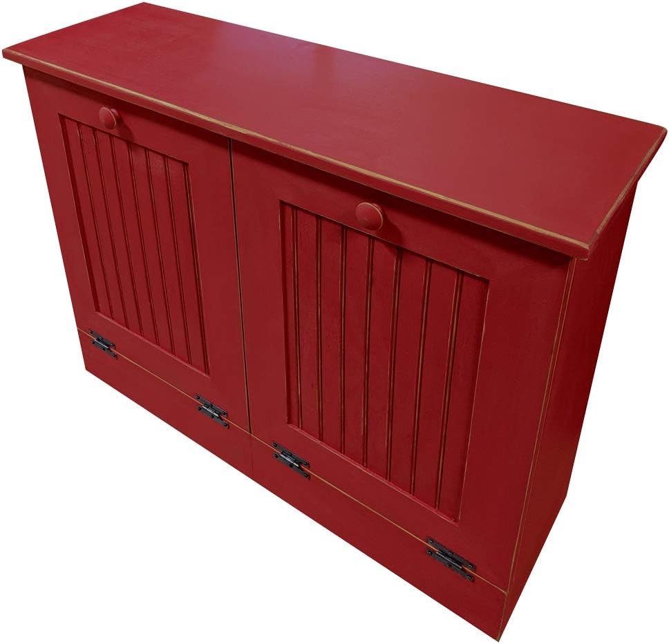 Sawdust City Double Tilt Out Wooden Trash Cabinet (Old Sage)