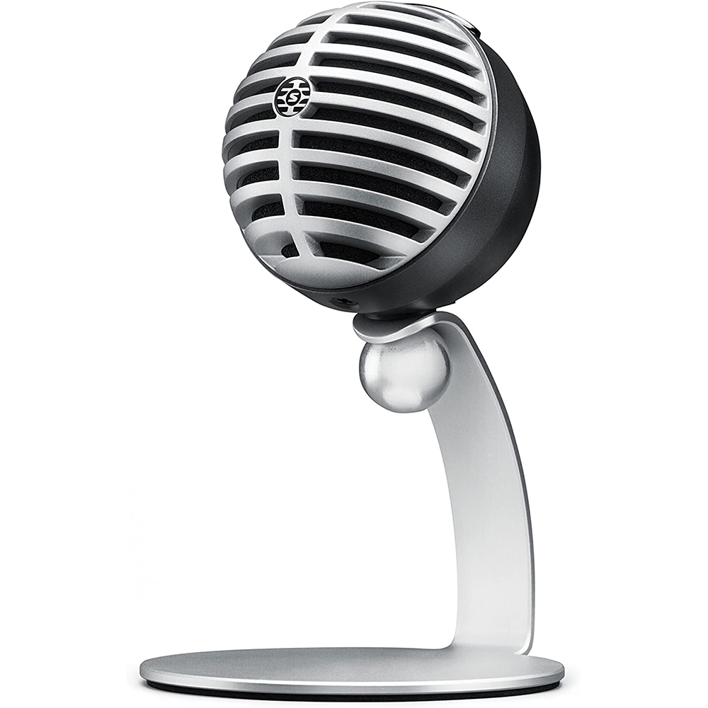 Shure MOTIV MV5 - Digital Condenser Microphone (Gray) with Studio Monitor Headphones Bundle
