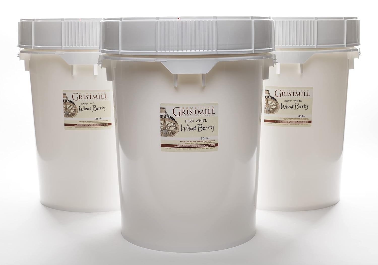 Chemical-Free, NON-GMO, All-Natural, Wheat Berries Emergency 30 Year Shelf Life Bulk Bucket (Soft White Wheat Berries)