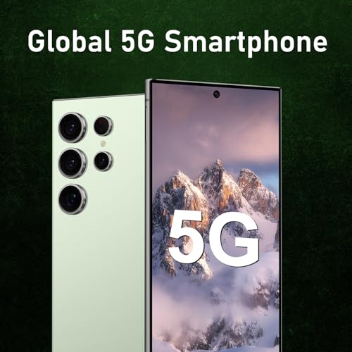 Unlocked Cell Phones C24 Ultra Smartphone Android 13 Phones 8GB+256GB/6.8" HD Screen/Dual SIM/108MP+48MP Camera/6800 mAh/Built-in Pen (Light Cyan)