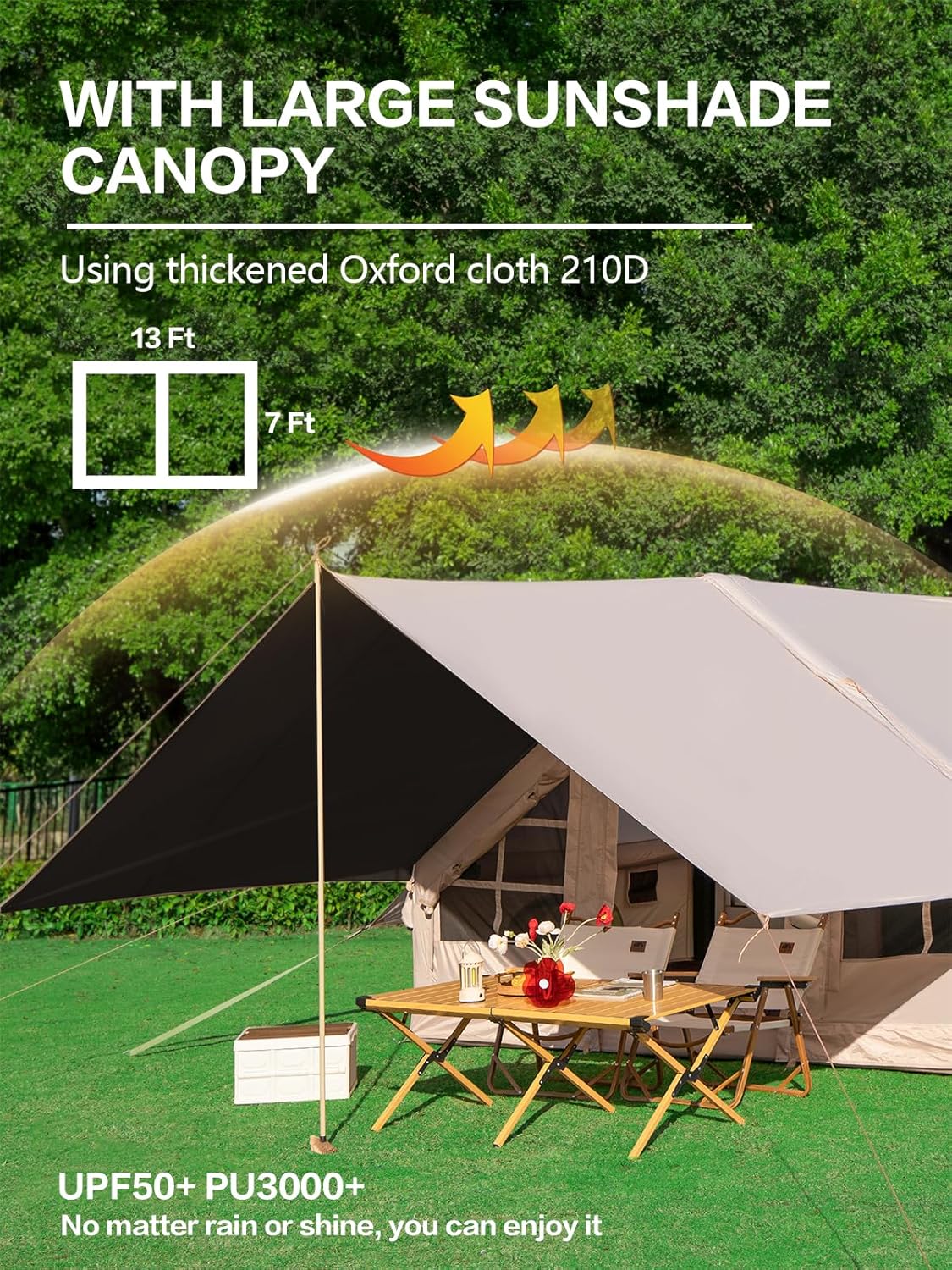 DanCoom Inflatable Tent 2/4/6/8 Person Tents for Camping,Easy Setup Large Inflate Tents for Outdoor Camping, Glamping Tents Large ApseF