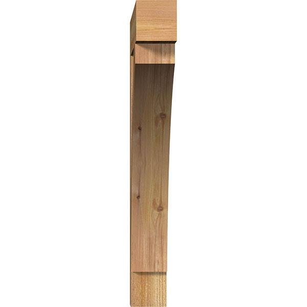 Ekena Millwork BKT04X28X32THR05RWR 4x22W x 28x22D x 32x22H Thorton Block Rough Sawn BRACKET, Western Red Cedar