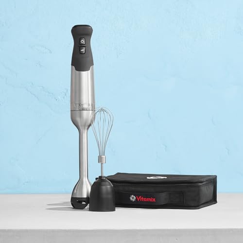 Vitamix 5-Speed Immersion Blender Bundle, 625-Watt Motor, One-Handed Operation, 5 ft cord, includes Whisk Attachment & Storage Case