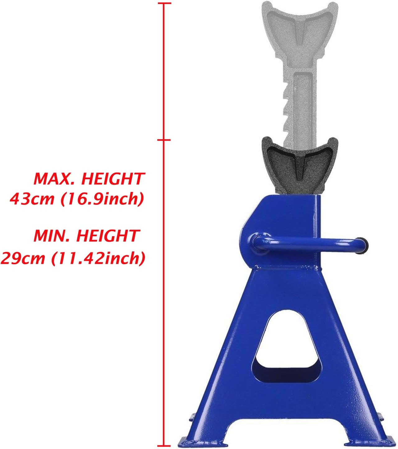 Jack Stands Set of 4PCS, Heavy Duty Jack Stand Metal Steel Jack Stands Adjustable Height 11 1/2-16 1/2 Inch Self-Locking Car Lift Auto Repair Tools