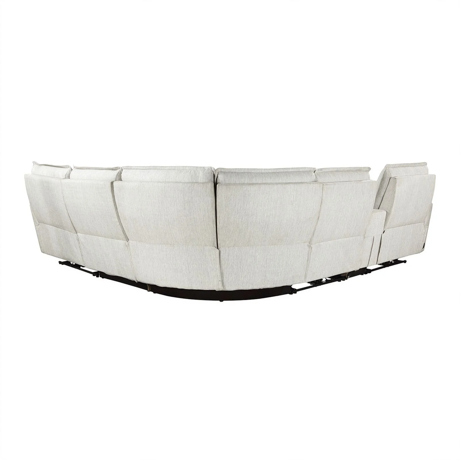 Pemberly Row 6-Piece Fabric Modular Power Reclining Sectional in White