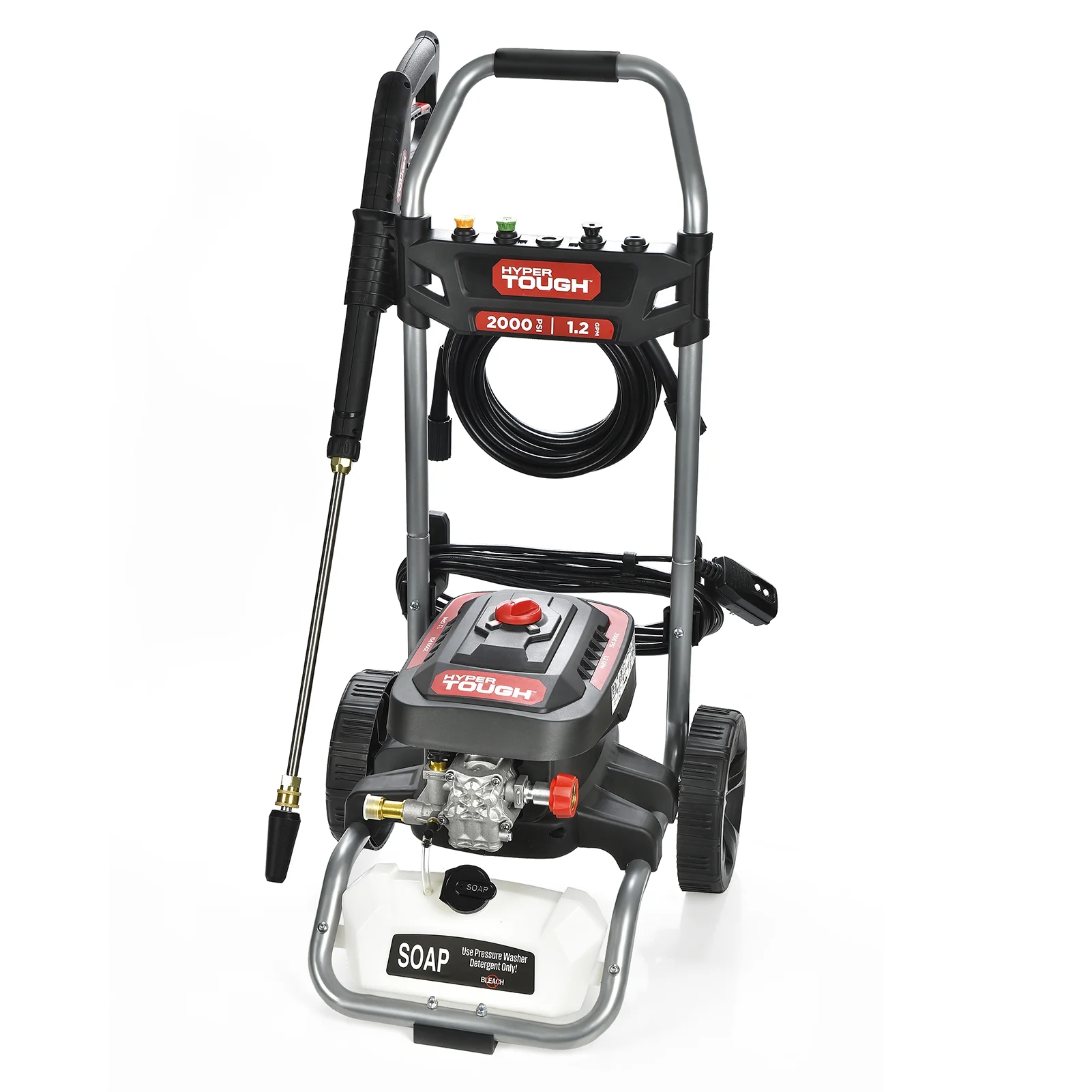 Hyper Tough 2000 PSI at 1.2 GPM  120 V 60HZ 1800W Electric Powered  Cold Water Pressure Washer