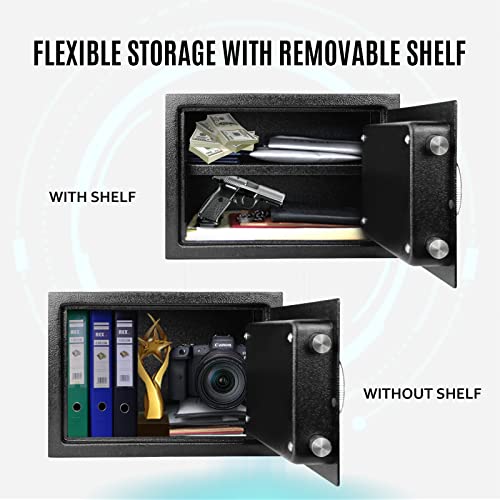 SEKAM Biometric Fingerprint Safe Box, Security Safe with Fingerprint Access, Personal Safe with Electronic Lock, Safe Box Waterproof Fireproof