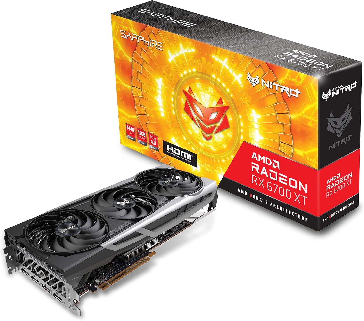 Sapphire Technology 11306-01-20G Nitro+ AMD Radeon RX 6700 XT Gaming Graphics Card with 12GB GDDR6, AMD RDNA 2