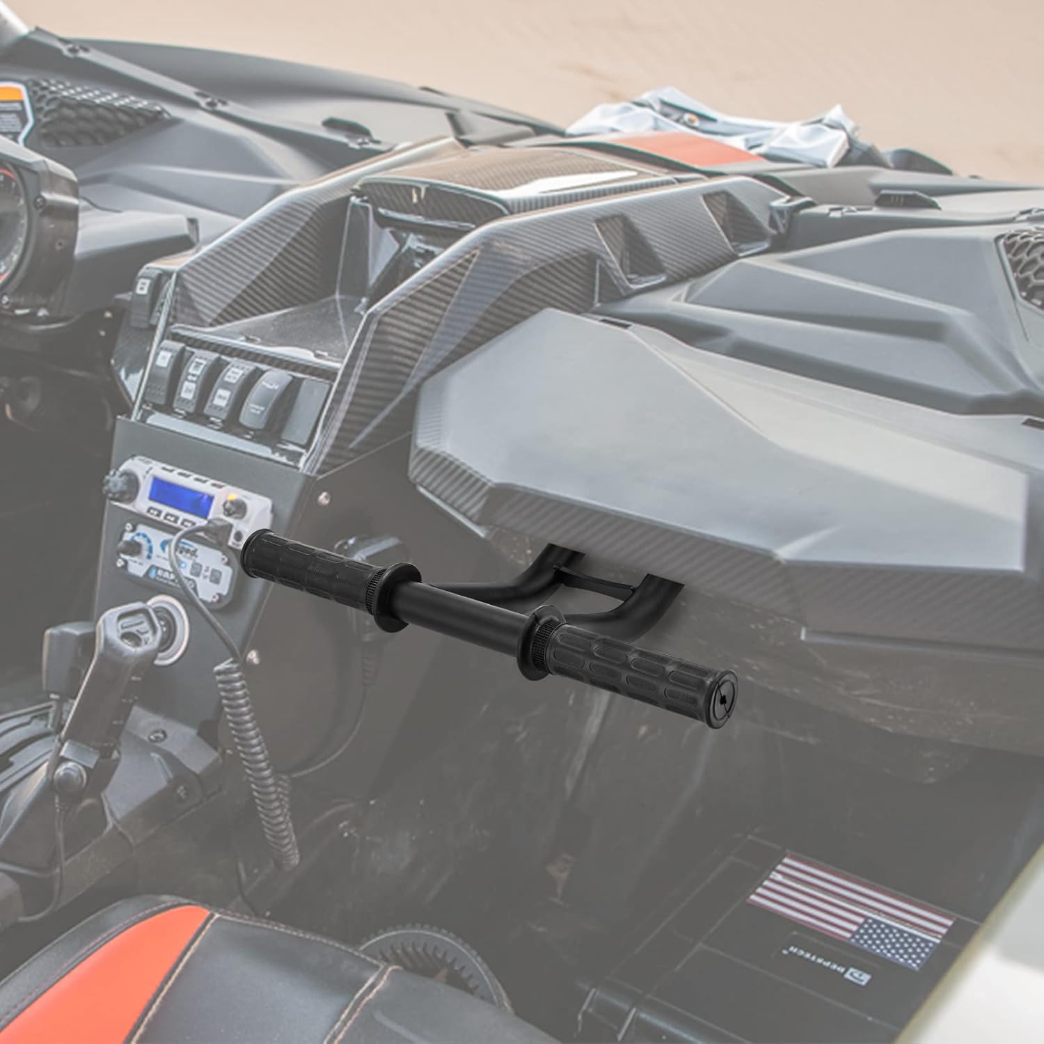WeiSen Adjustable Front Passenger Grab Handle Compatible with 2017-2021 Can Am Maverick X3