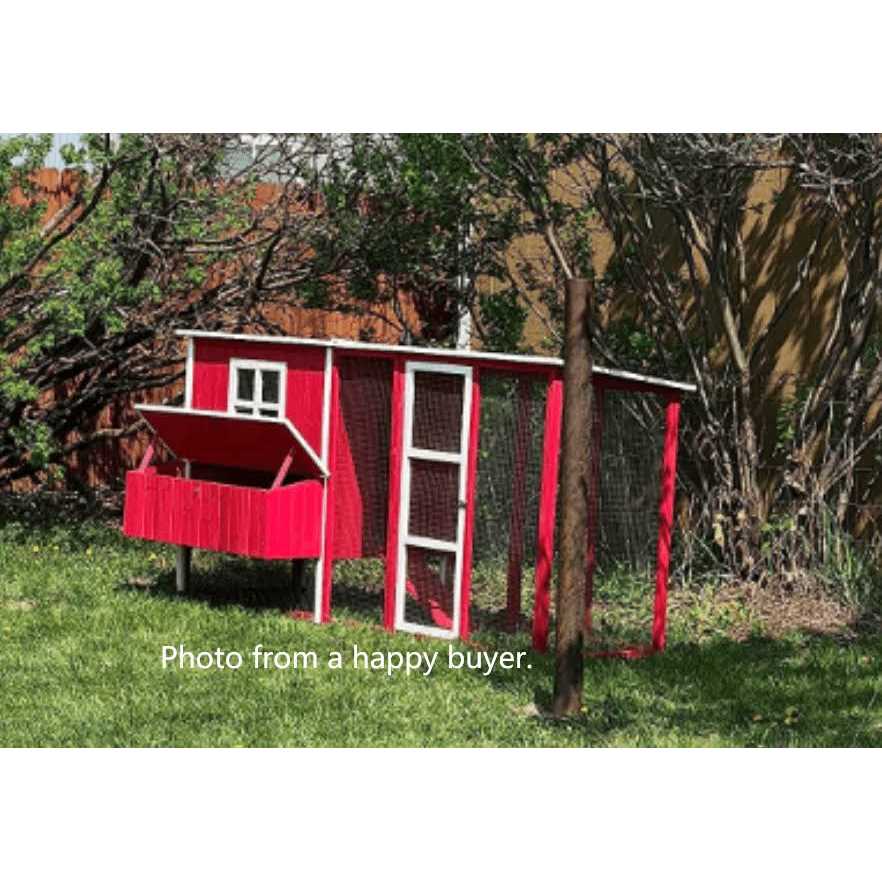 87 inch Wood Chicken Coop Hen House Run 4-6 Chickens Nesting Box