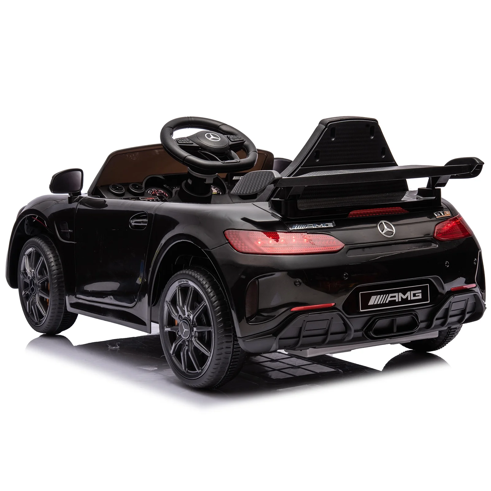 Kids Electric Ride On 12V Licensed Mercedes Benz Battery Powered Car, Ride on Toy with Remote Control, 3 Speeds, LED Light, Music, USB/AUX Port