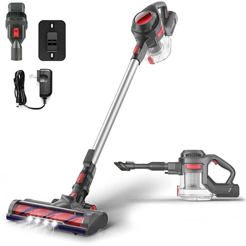 Moosoo Cordless Vacuum 4-in-1 Lightweight Stick Vacuum Cleaner, XL-618A