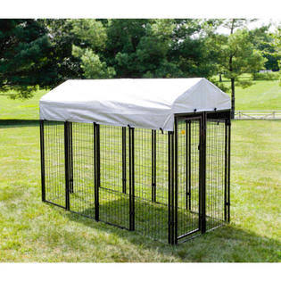 KennelMaster 4 ft. x 8 ft. x 6 ft. Welded Wire Dog Fence Kennel Kit