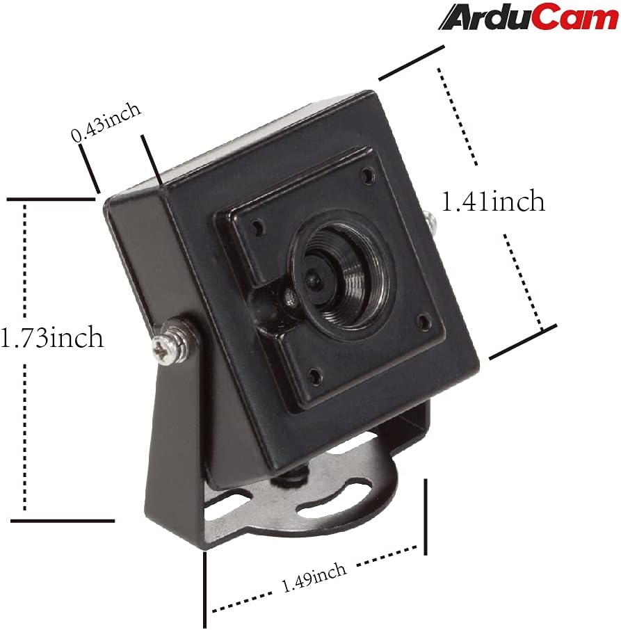 Arducam 16MP Autofocus USB Camera with Mini Metal Case, 1/2.8 IMX298 Mini UVC USB2.0 4K Video Webcam with Microphone, 3.3ft/1m Cable for Windows