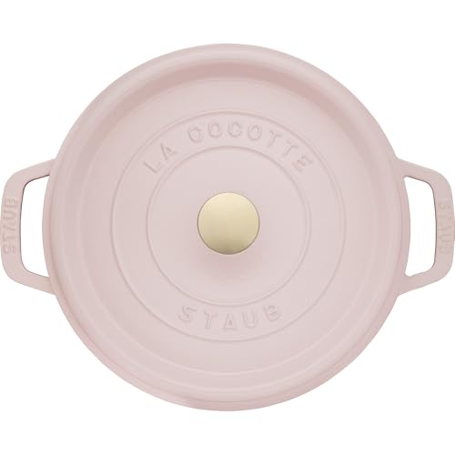 STAUB Cast Iron Dutch Oven 5.5-qt Round Cocotte, Made in France, Serves 5-6, Black Matte