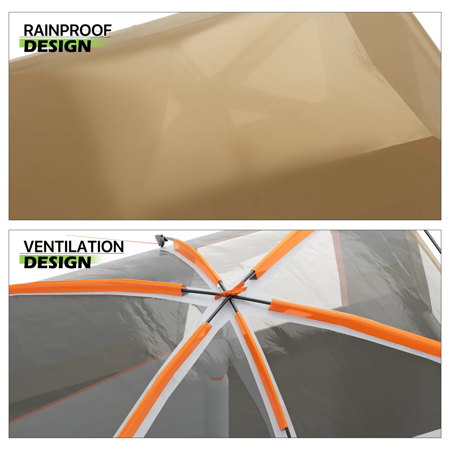 Magshion Extra Large Tent for 5-8 Person, Family Cabin Tent with 2 Rooms and 3 Doors, Waterproof Double Layer Big Tent for Outdoor, Picnic, Camping
