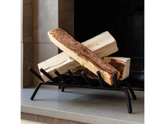 Best Choice Products 21-Inch 2-in-1 Solid Steel Heavy Duty Fireplace Grate Log Burning Rack w/ Ash Catcher Tray