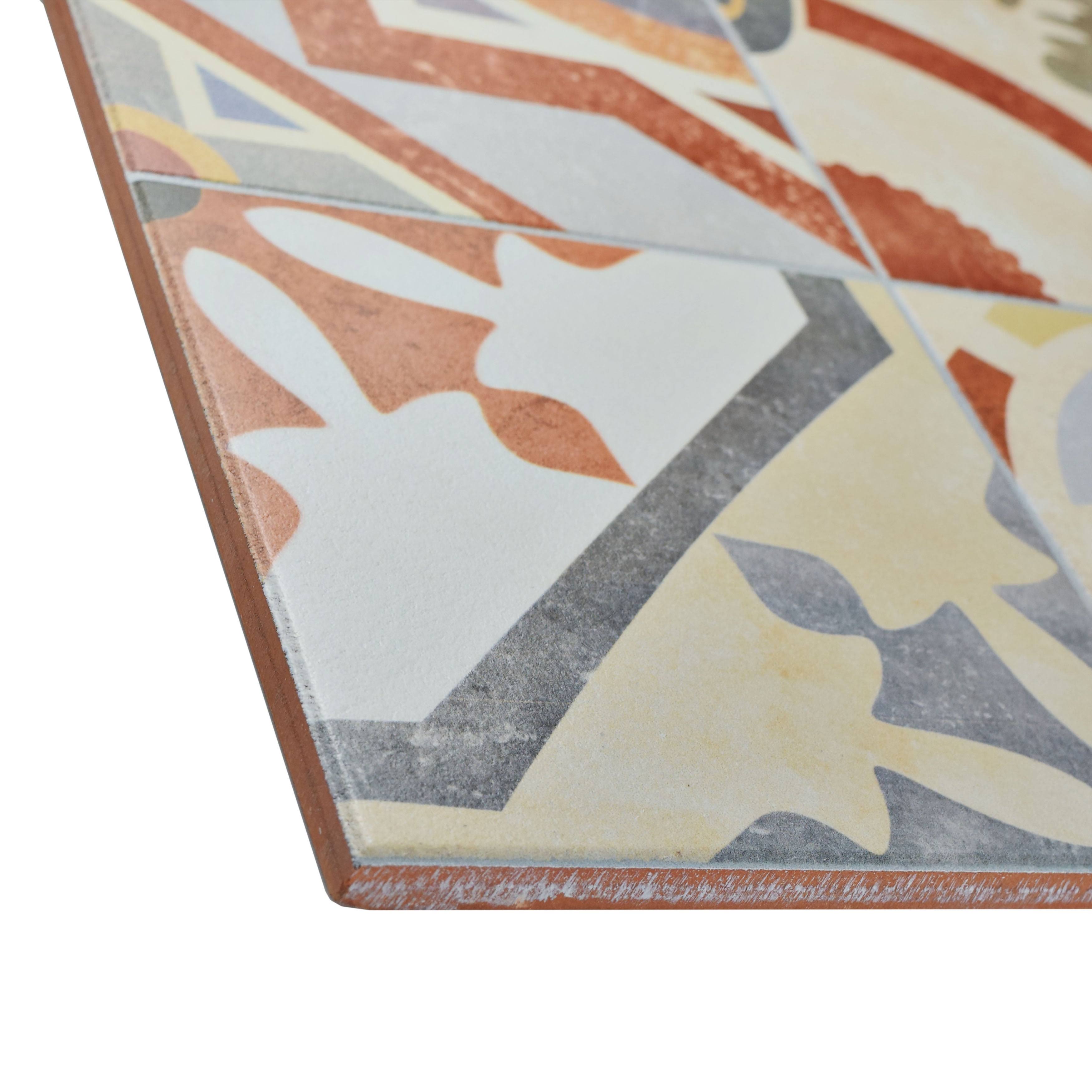 SomerTile 13x13-inch Hidraulic Ceramic Floor and Wall Tile - Case 11 Tiles
