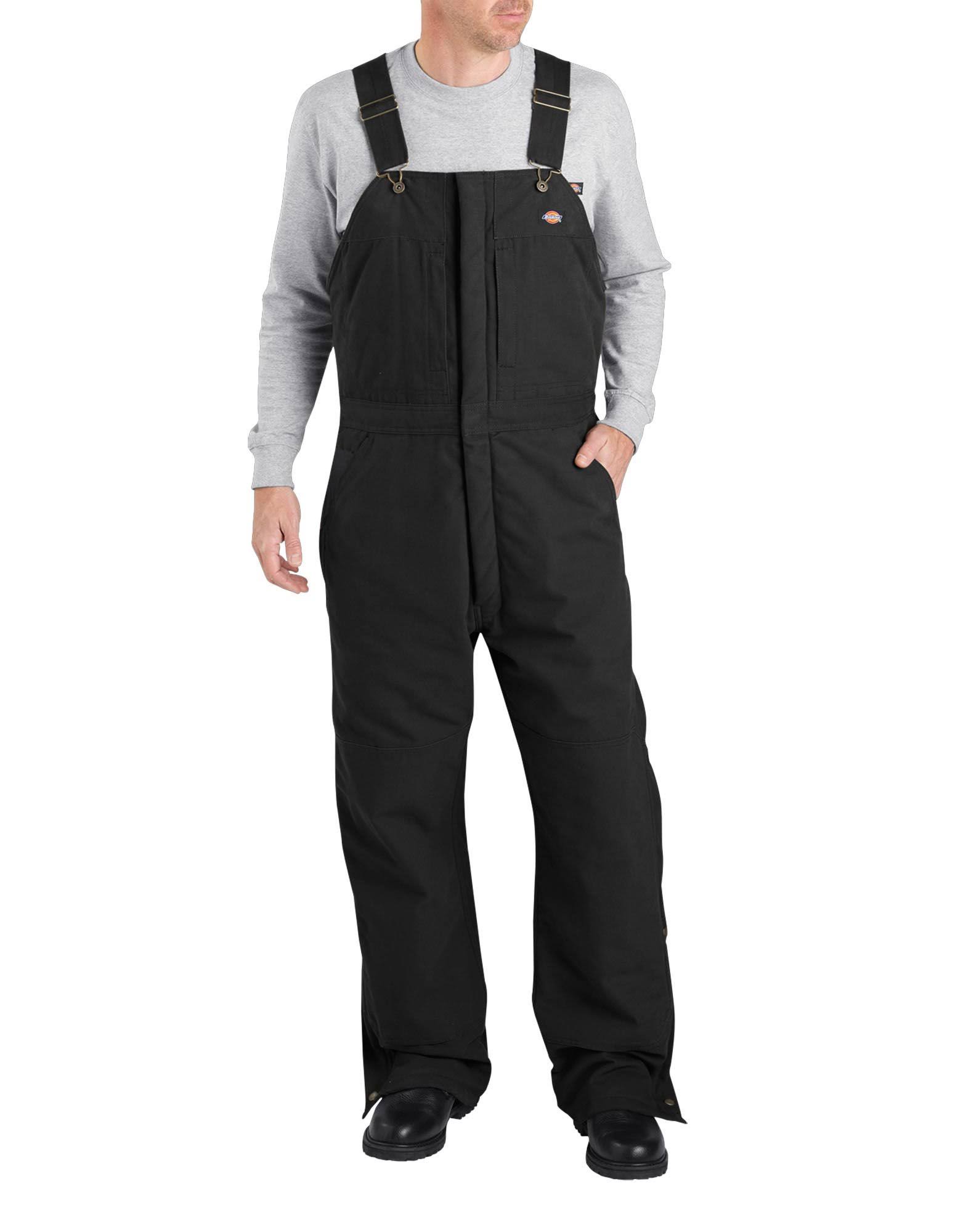 Dickies Sanded Duck Insulated Bib Overall - Black