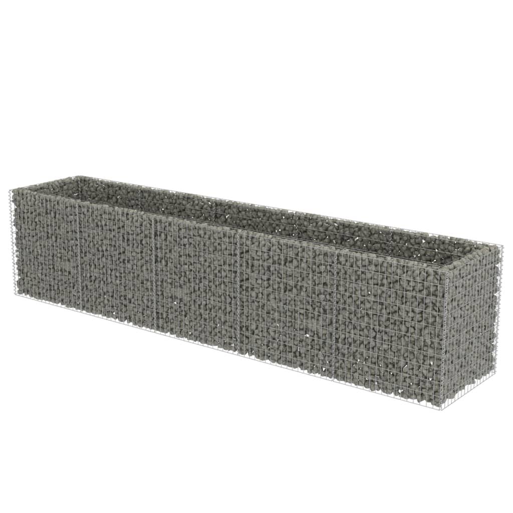 vidaXL Gabion Raised Bed Galvanised Steel 212.6x22x19.7x22x39.4x22