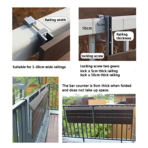 Balcony Bar Table For Railings,side table outdoor,Outdoor Hanging Rail Tables For Deck