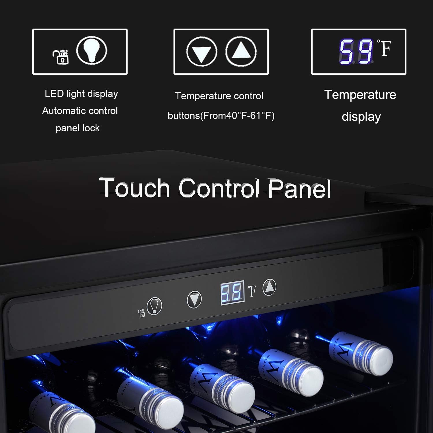 Antarctic Star Beverage Refrigerator Cooler-120 Can Mini Fridge Glass Door for Soda Beer or Wine – Glass Door Small Drink Dispenser Machine Touch