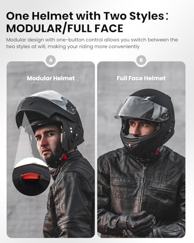ILM Bluetooth Integrated Modular Flip up Full Face Motorcycle Helmet Sun Shield Mp3 Intercom Model 953/953 PRO
