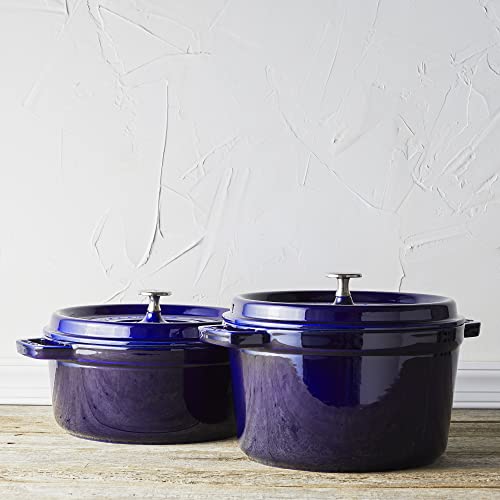 STAUB Cast Iron Dutch Oven 4-qt Round Cocotte, Made in France, Serves 3-4, Matte Black