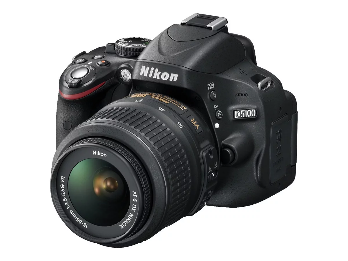 Nikon D5100 - Digital camera - SLR - 16.2 MP - APS-C - 1080p - 3x optical zoom AF-S DX 18-55mm and 55-200mm VR lenses