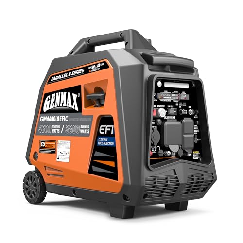 GENMAX Generator，EPA Compliant, Eco-Mode Feature, Ultra Lightweight for Backup Home Use & Camping