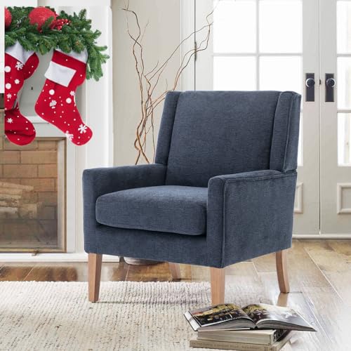 COLAMY Modern Wingback Living Room Chair, Upholstered Fabric Accent Armchair