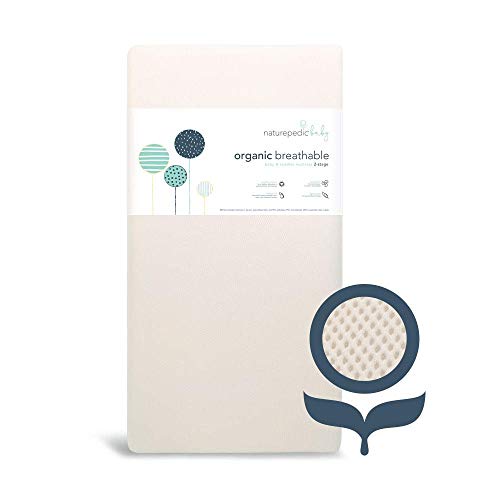 Naturepedic Organic Baby Crib Mattress - Lightweight Infant & Toddler Mattress - Waterproof Baby Bed Mattress for Crib